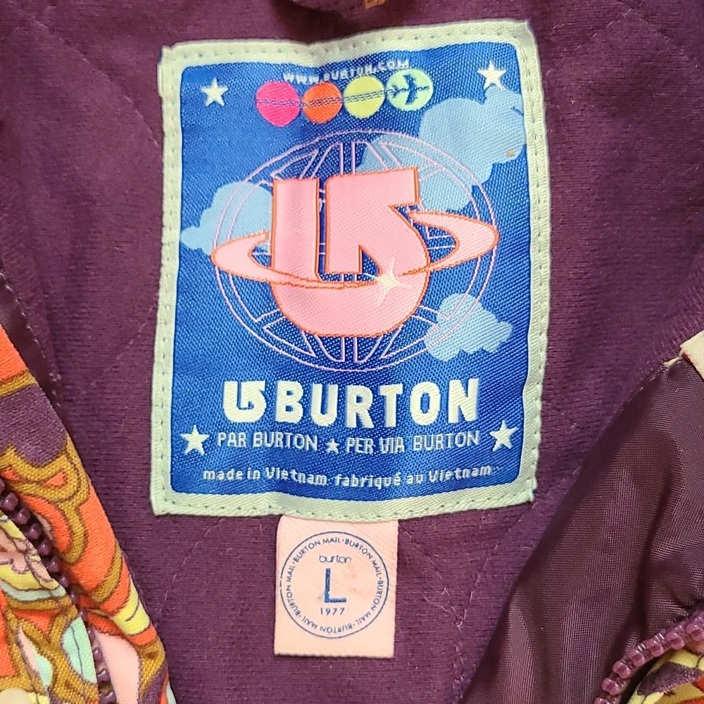 Burton retro paisley ski snow jacket